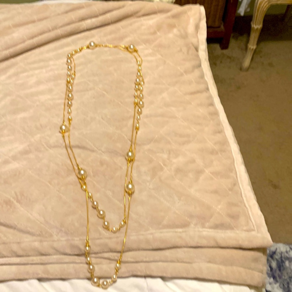 70’s cocktail pearl necklace